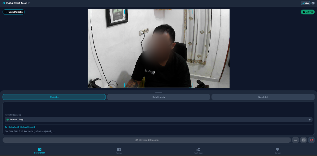 Tampilan ISARA Smart Assist Versi Web